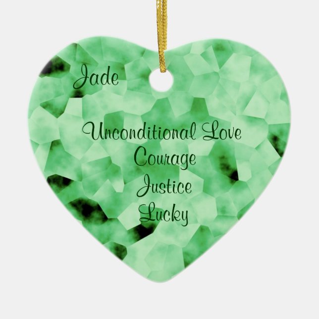 Jade Ceramic Tree Decoration (Front)
