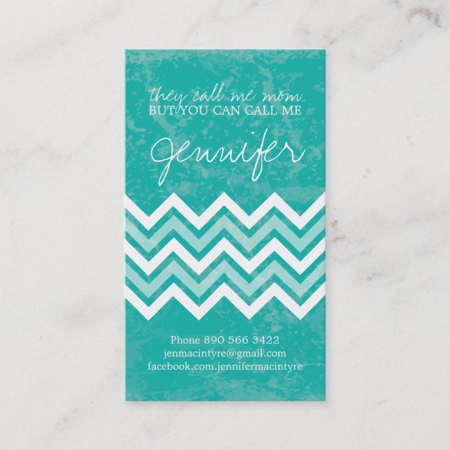 Jade Chevron Mummy Cards (Front)