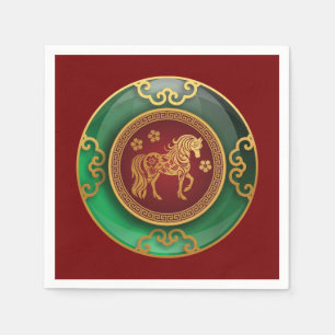 Jade Chinese New Year of the Horse Napkin
