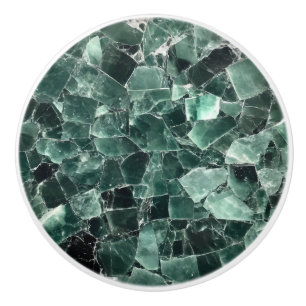 Jade Crystal Pattern Ceramic Knob