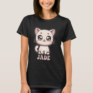 Jade Cute Kitty Cat Design for Girls Name Jade T-Shirt