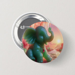 Jade Elephant Button