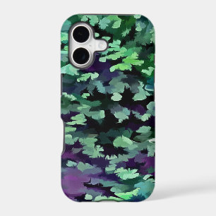 Jade Green and Purple Camouflage Pattern