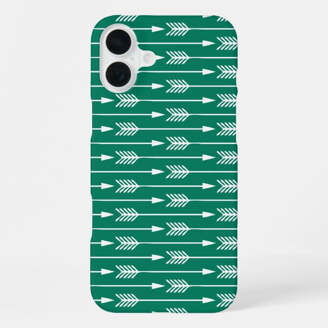 Jade Green Arrows Pattern iPhone Case (Back)