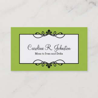 Jade green border classic frame custom mummy card