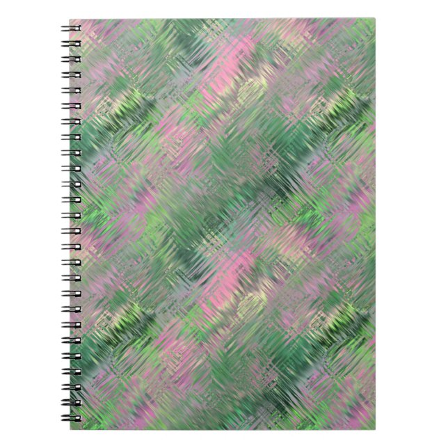 Jade Green Crystal Gel Pattern Spiral Notebook (Front)
