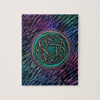 Jade Green Metal Celtic Knot Jigsaw Puzzle