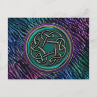 Jade Green Metal Celtic Knot