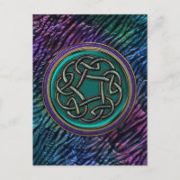 Jade Green Metal Celtic Knot