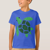 Jade Green Sea Turtle Mosaic Artwork