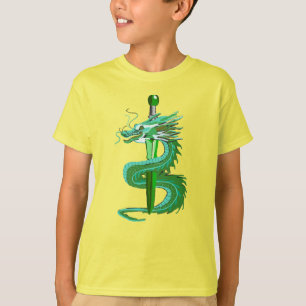 Jade Guardian Dragon Blade T-Shirt