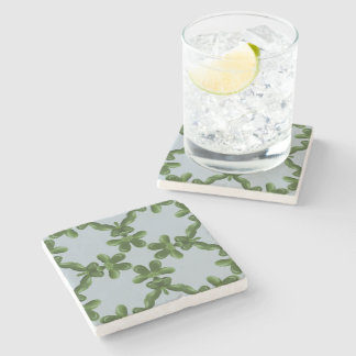 Jade Lattice in Clear Water Stone Coaster