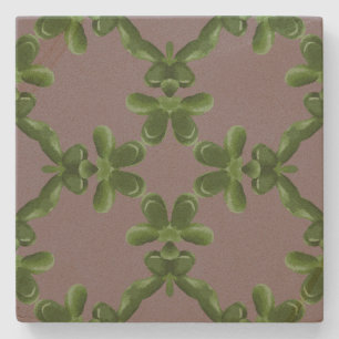 Jade Lattice in Dusty Lilac Stone Coaster