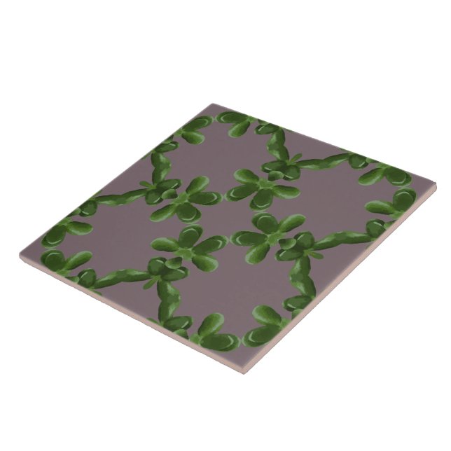Jade Lattice in Dusty Lilac Tile (Side)