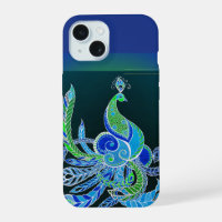 Jade Majesty Elegant Green and blue peacock