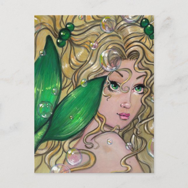 "Jade Mermaid" postcard (Front)