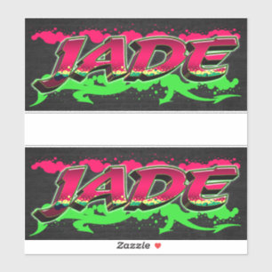 Jade Vorname Name Graffiti Aufkleber Sticker