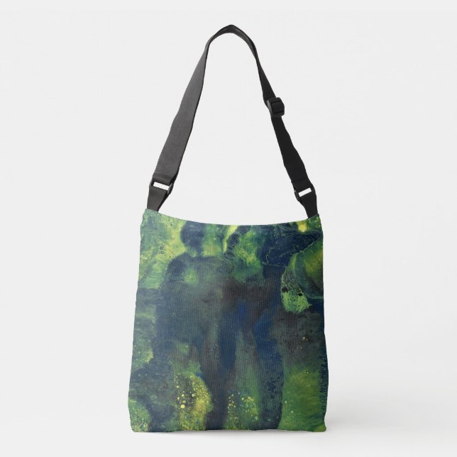 Jaded Lover 1 Deep Green Abstract Tote Bag (Front)