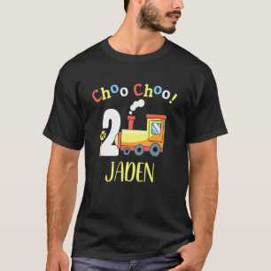 Jaden Choo Choo Two Train 2nd Birthday Turning 2 T-Shirt