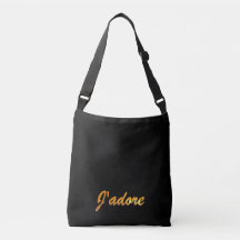 J'adore Canvas Messenger Tote