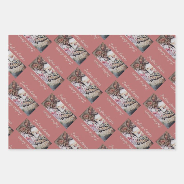 J'adore danser wrapping paper sheet (Front)
