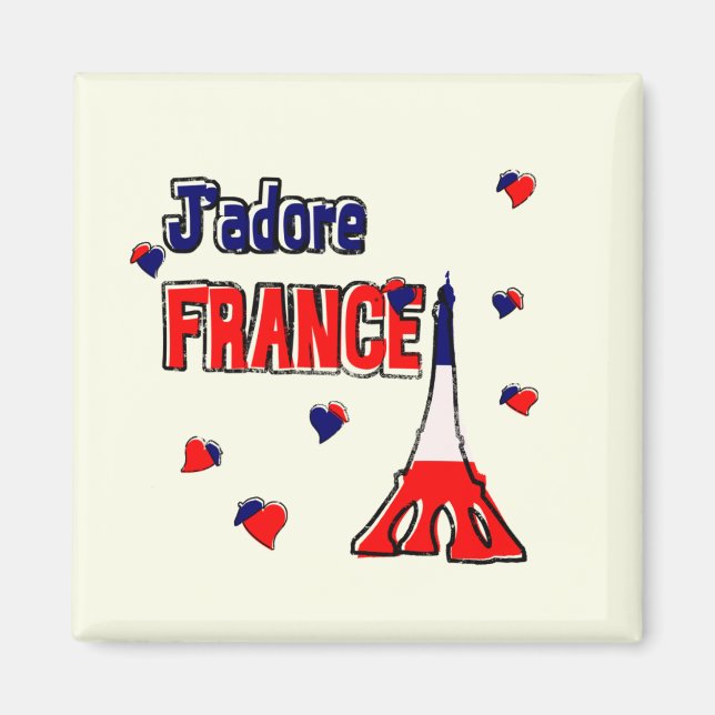 J'Adore France Magnet (Front)
