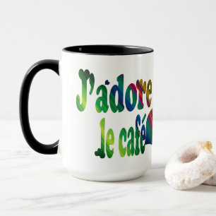 J'adore le café mug