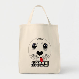 J'adore le français (I LOVE FRENCH) [Québécois] Tote Bag