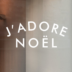 J'adore Noel Christmas Minimalist Simple White