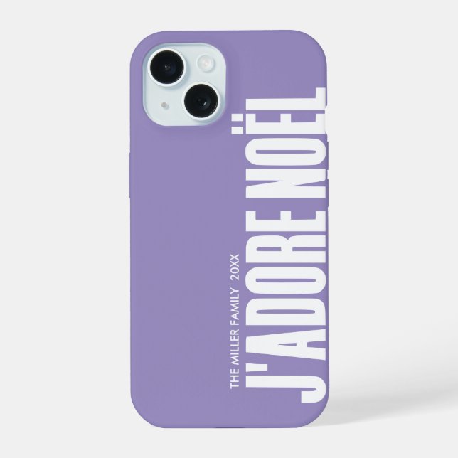 J'adore Noël! iPhone 15 Case (Back)