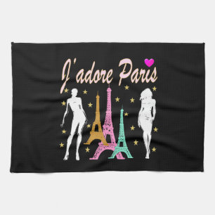 J'ADORE PARIS EIFFEL TOWER DESIGN TEA TOWEL