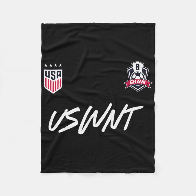 Jaedyn Shaw 8 Navy Uswnt Officially Licensed  Fleece Blanket (Front)