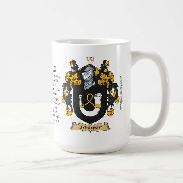 Jaeger, the Origin, the Meaning and the Crest Coffee Mug (Right)