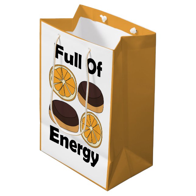 Jaffa Cakes Full Of Energy Classic Tea Break Medium Gift Bag (Front Angled)