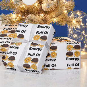 Jaffa Chocolate Orange Cake Full Of Energy Wrapping Paper