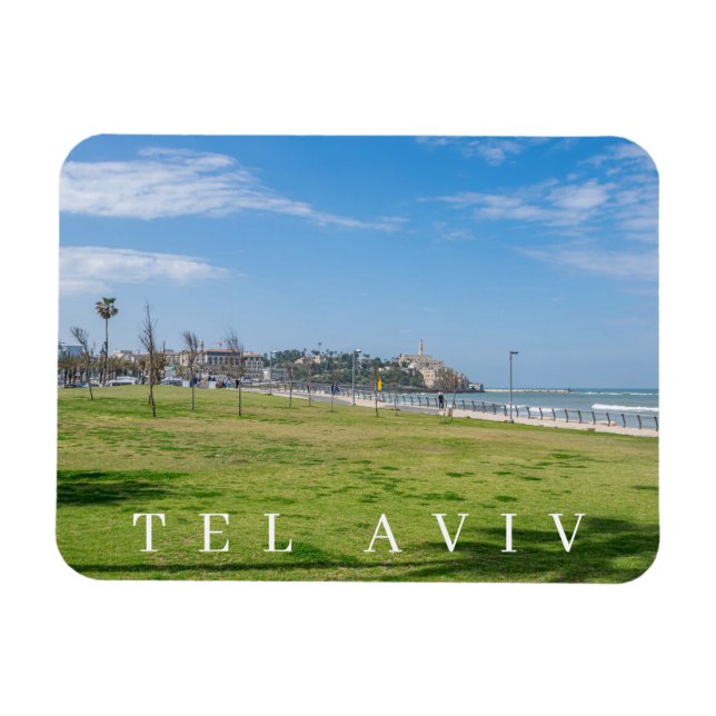 Jaffa seen from Tel Aviv fridge magnet (Horizontal)