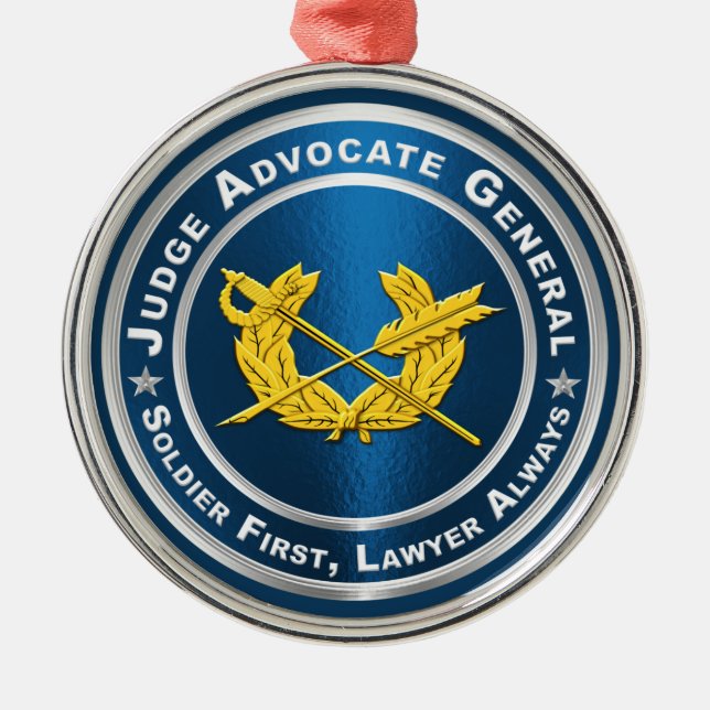 JAG Judge Advocate General  Metal Tree Decoration (Front)