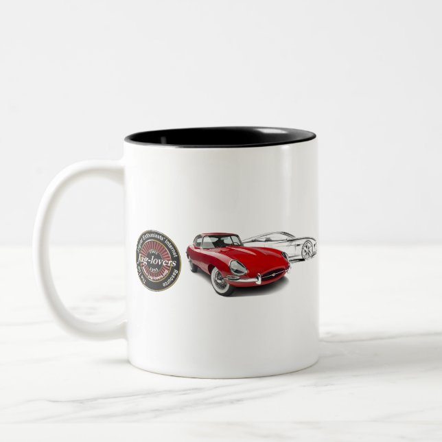 Jag-lovers E-Type Two-Tone Coffee Mug (Left)