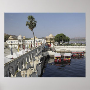 Jag Mindar Palace, Lake Pichola, Udaipur, India. Poster