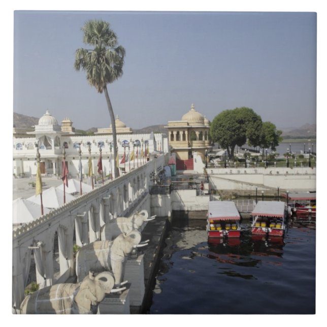 Jag Mindar Palace, Lake Pichola, Udaipur, India. Tile (Front)