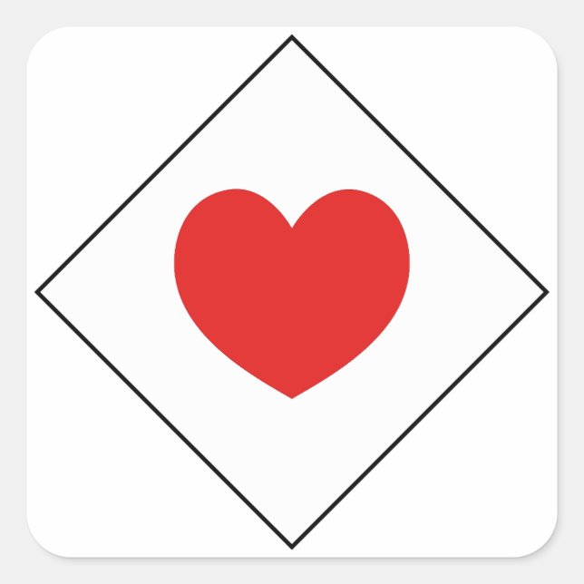 Jagdgeschwader 77 (JG 77) Herz As Insignia Square Sticker (Front)