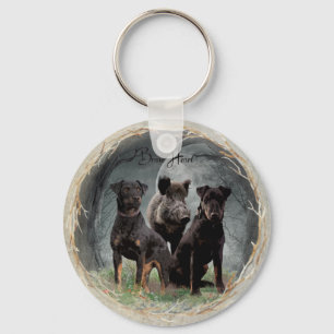 Jagdterrier , brave heart tapestry poster acrylic key ring