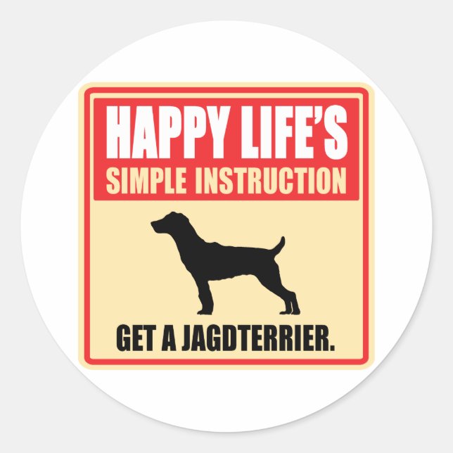 Jagdterrier Classic Round Sticker (Front)