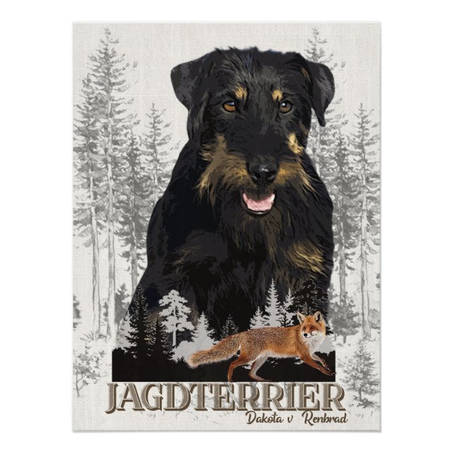 Jagdterrier Dakota v. Renbrad Faux Canvas Print (Front)
