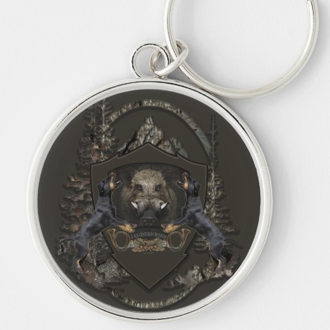 Jagdterrier, German Hunting Terrier  Key Ring (Front)