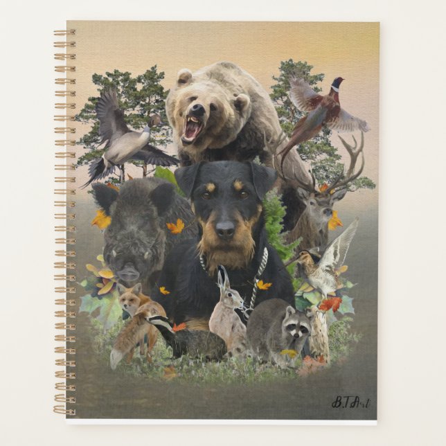 Jagdterrier, German Hunting Terrier Tapestry Poste Planner (Front)