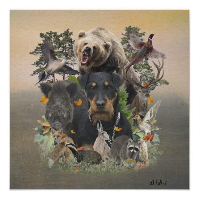 Jagdterrier, German Hunting Terrier Tapestry Poster (Front)