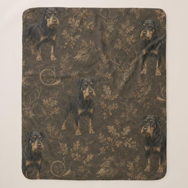 Jagdterrier- Hunting dog  Sherpa Blanket (Front)