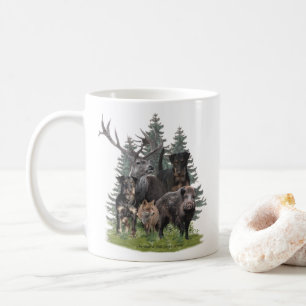Jagdterrier Sticker Button Keychain Coffee Mug