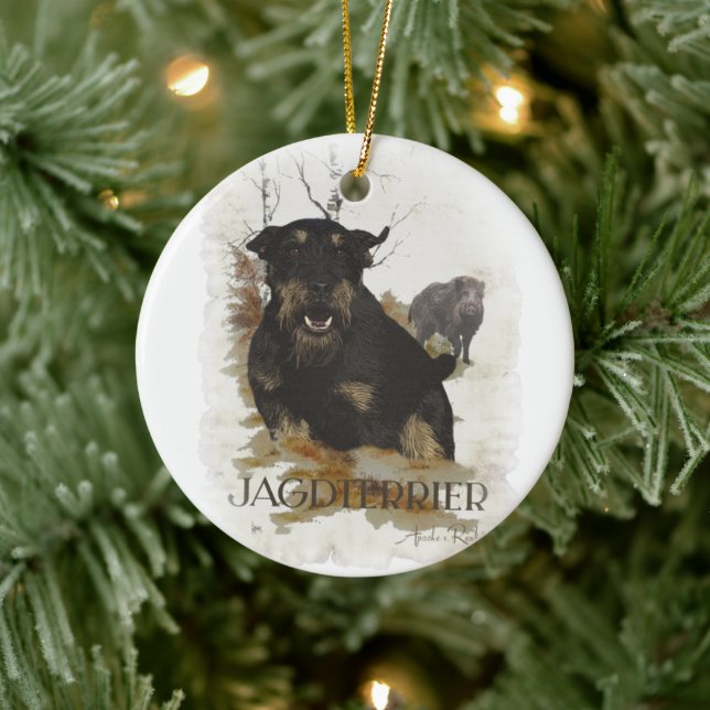Jagdterrier T-Shirt Coffee Mug Ceramic Tree Decoration (Tree)